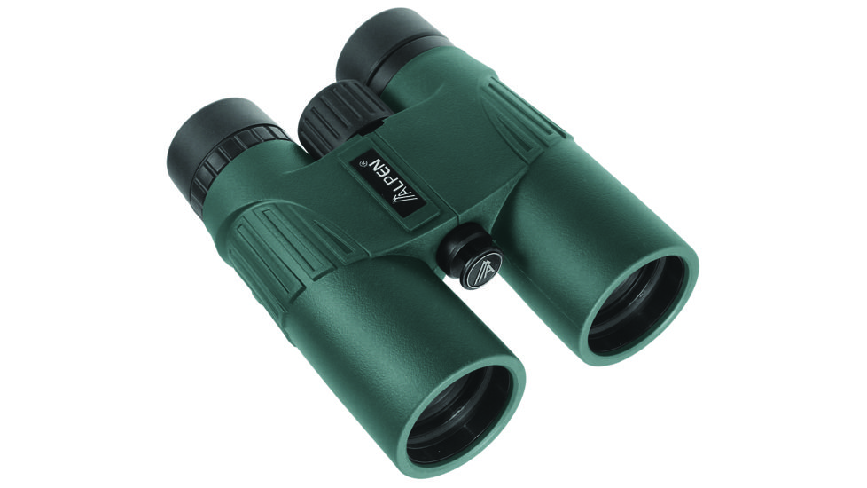 Alpen Pro Waterproof 10x42 Roof BaK4 Prism Rubber Armored Binoculars, Green 385