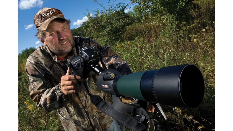 Alpen Rainier 20-60x80 HD ED Glass Spotting Scope, Green+Black, Angled Eyepiece 853ED