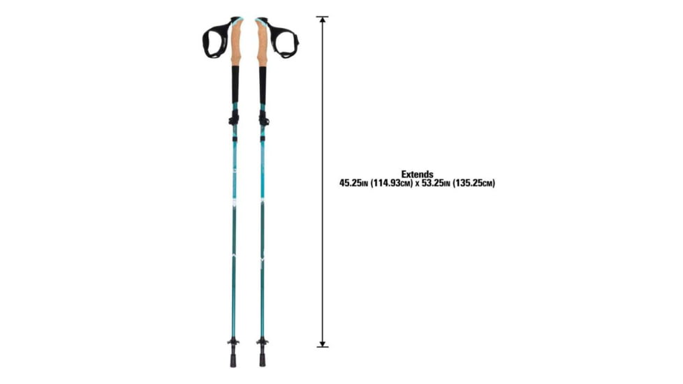 Alpha Aluminum Trekking Poles 1Pr, Glacier Melt, 1410045
