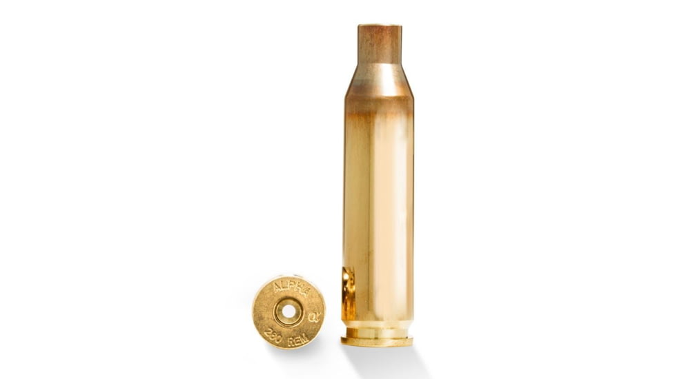 Alpha Munitions Ultra Premium Unprimed Brass Cartridge Cases .260 Remington Brass - Small Rifle Primer 100/Box, AM260SRP100