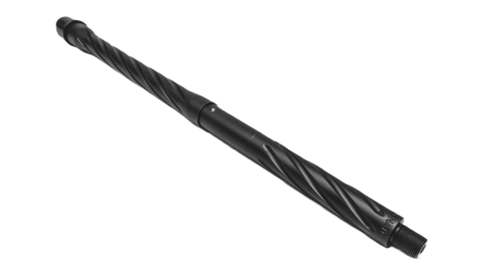 Alpha Shooting Sports 5.56x45mm NATO, 16in, Mid Spiral Fluted Barrel, Contour Profile, 1-8 Twist, 1/2x28 Thread, Nitride Black, ALP16NIT556SFEXTNIT