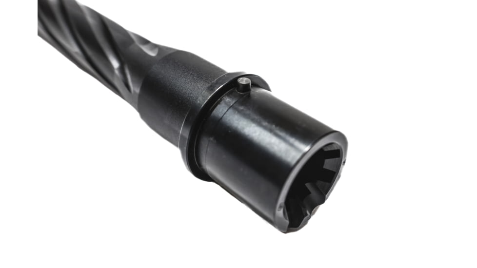 Alpha Shooting Sports 5.56x45mm NATO, 16in, Mid Spiral Fluted Barrel, Contour Profile, 1-8 Twist, 1/2x28 Thread, Nitride Black, ALP16NIT556SFEXTNIT