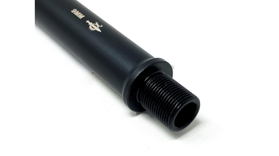 Alpha Shooting Sports 9mm, 12in, Nitride Ultra Light Barrel 1/2x28 Thread, Nitride Black, 129MMNIT28