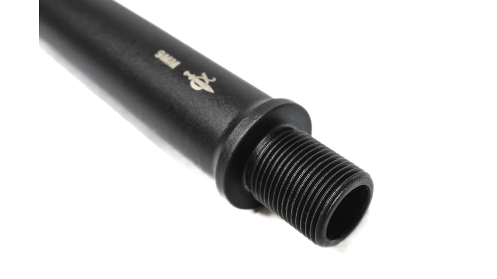 Alpha Shooting Sports 9mm, 16in, Nitride Lightweight Barrel 1/2x28 Thread, Nitride Black, 169MMNIT28
