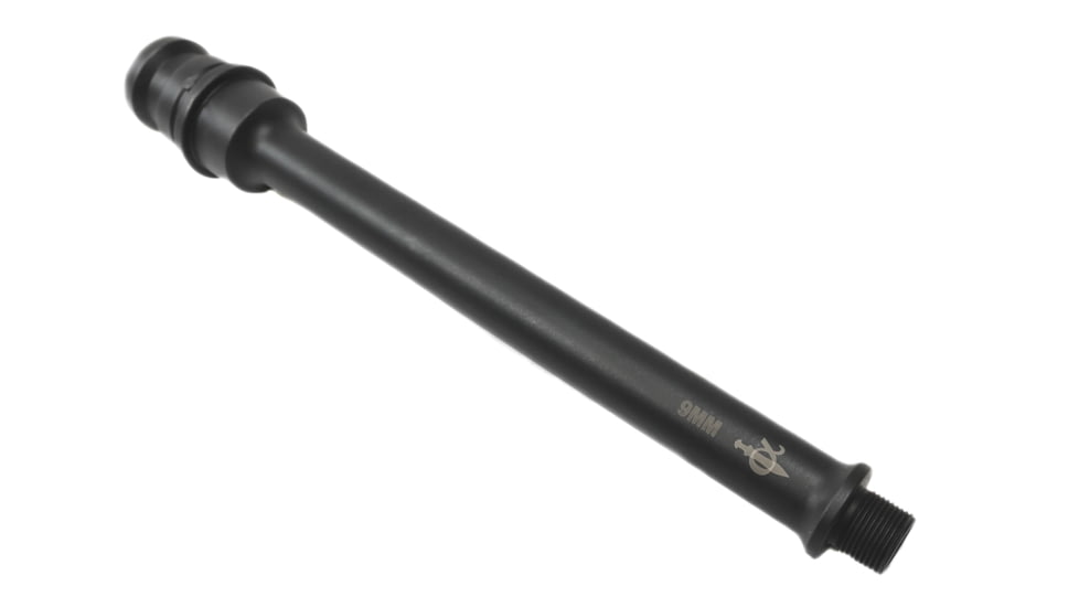 Alpha Shooting Sports 9mm, 7.5in, Nitride Lightweight Pistol Barrel 1/2x28 Thread, Nitride Black, 759MMMPNITLT28