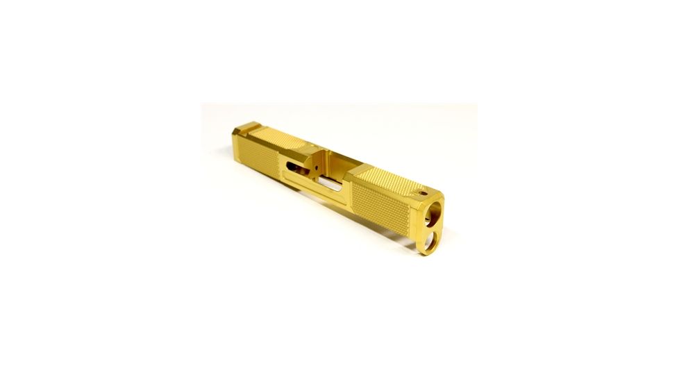 Alpha Shooting Sports ALPHA V5.2 G43 Executive Carry Pistol Slide - TiN, Gold G43EXECV5.2TiN