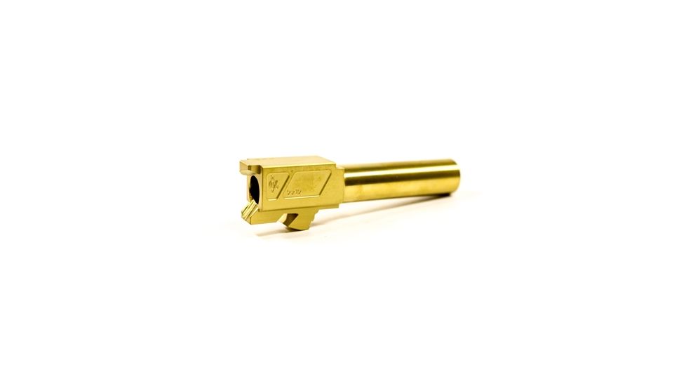 Alpha Shooting Sports Match Grade Barrel, Glock 26, 9mm, 3.4 inch, Titanium Nitride Plated, Gold ALPG269MMTIN