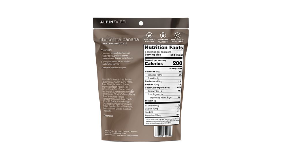 Katadyn Alpine Aire Foods Chocolate Banana Smoothie, 30143