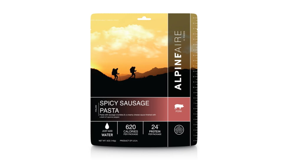 Katadyn Alpine Aire Foods Spicy Sausage Pasta - 2 Servings, No Color, 60439