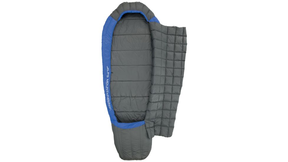 ALPS Mountaineering Fusion 40 Lightweight Sleeping Bag, Twilight Blue/Coal, 32in x 82in, 4300433