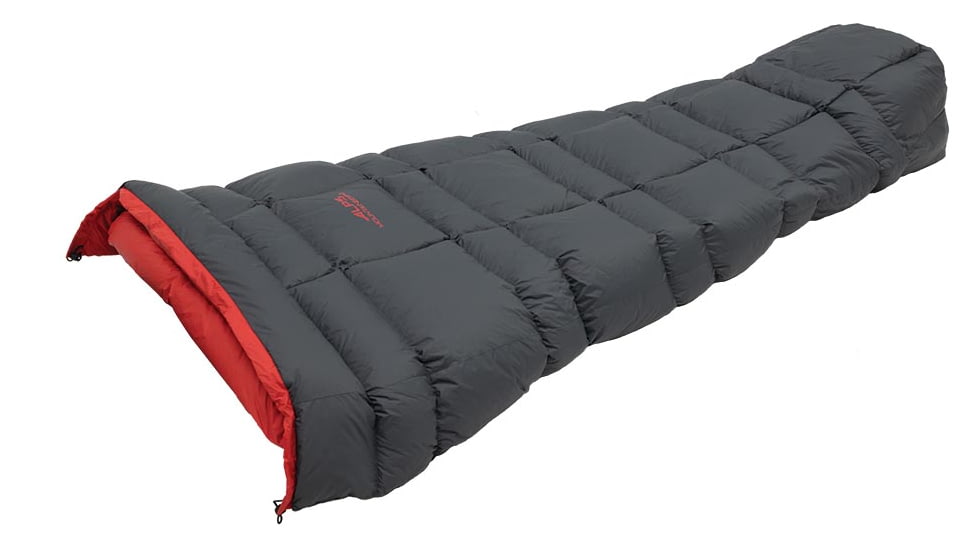 ALPS Mountaineering Pinnacle Lightweight Quilt, Charcoal/Red, 4990444