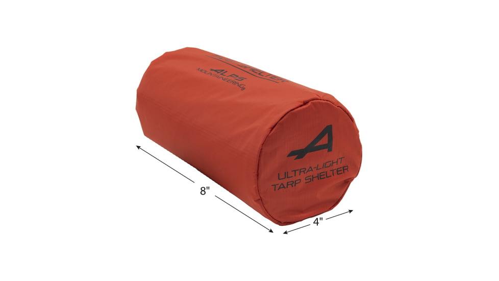 ALPS Mountaineering Ultra-Light Tarp Shelter, Charcoal/Red, 5970018