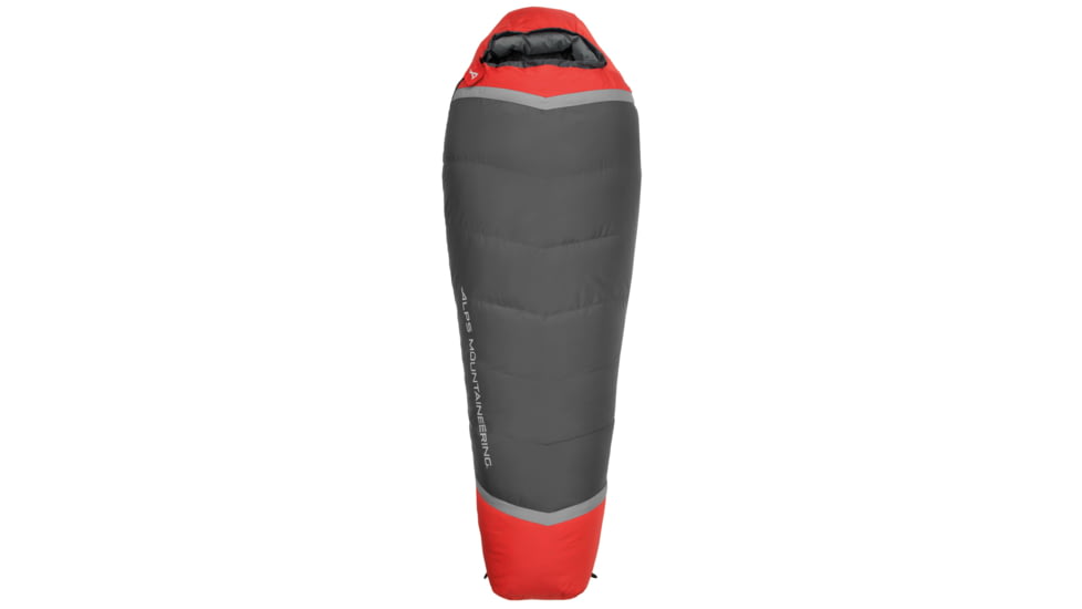 ALPS Mountaineering Zenith 0 Sleeping Bag, Long, Flame Red/Coal, 32in x 86in, 4352442
