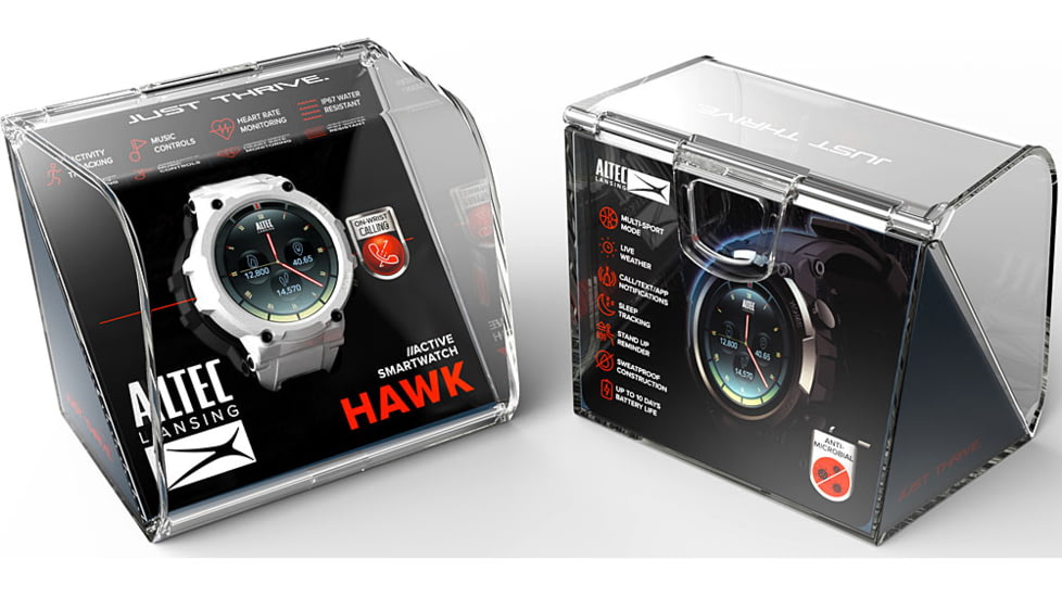 Altec Lansing HAWK Active Smartwatch, White, ALT-WS100WH