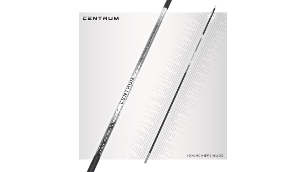 Altra Arrows 204 Centrum Limited .001 Arrow Shafts, 250 Spine, Fletched, Set of 6, Black, AA-204P250A