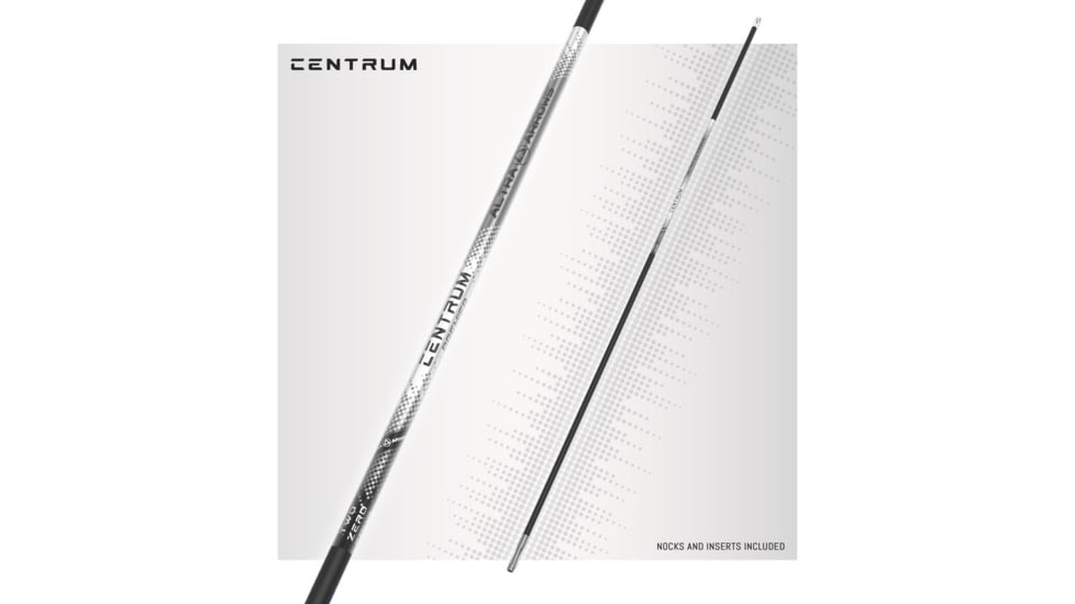 Altra Arrows 204 Centrum Limited .001 Arrow Shafts, 250 Spine, Fletched , Set of 6, Black, AA-204P250B