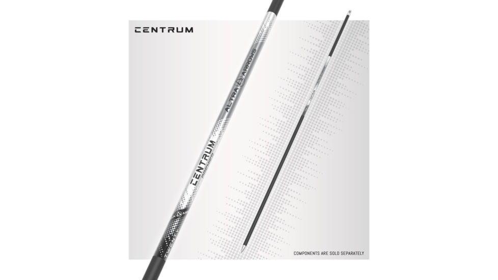 Altra Arrows 23 Centrum Limited .001 Arrow Shafts, 400 Spine, Set of 12, Black, AA-023P400B
