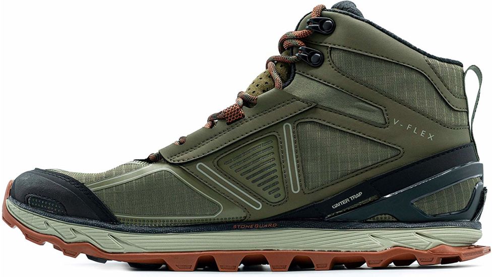 Altra Arrows Lone Peak 4 Mid Mesh Trailrunning Shoe - Mens, Ivy Green/Red Clay, 14 US, ALM1855H-391-14