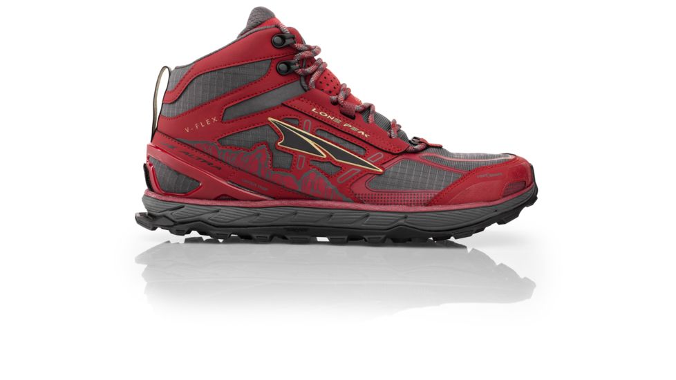Altra Arrows Lone Peak 4 Mid Mesh Trailrunning Shoes - Mens, Red, Medium, 15, ALM1855H66015000M1