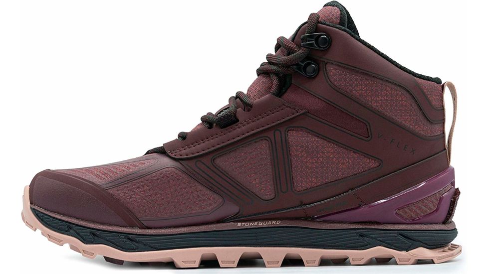 Altra Arrows Lone Peak 4 Mid RSM Trailrunning Shoe - Womens, Dark Port/Light Rose, 6.5 US, ALW1855N-607-6.5