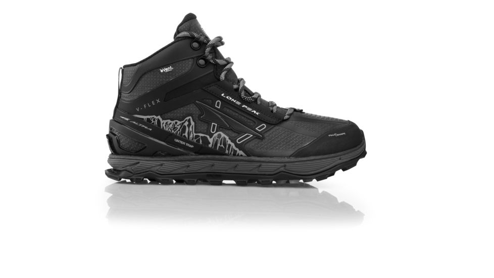 Altra Arrows Lone Peak 4 Mid RSM Trailrunning Shoes - Womens, Black, Medium, 8.5, ALW1855N00008500M1