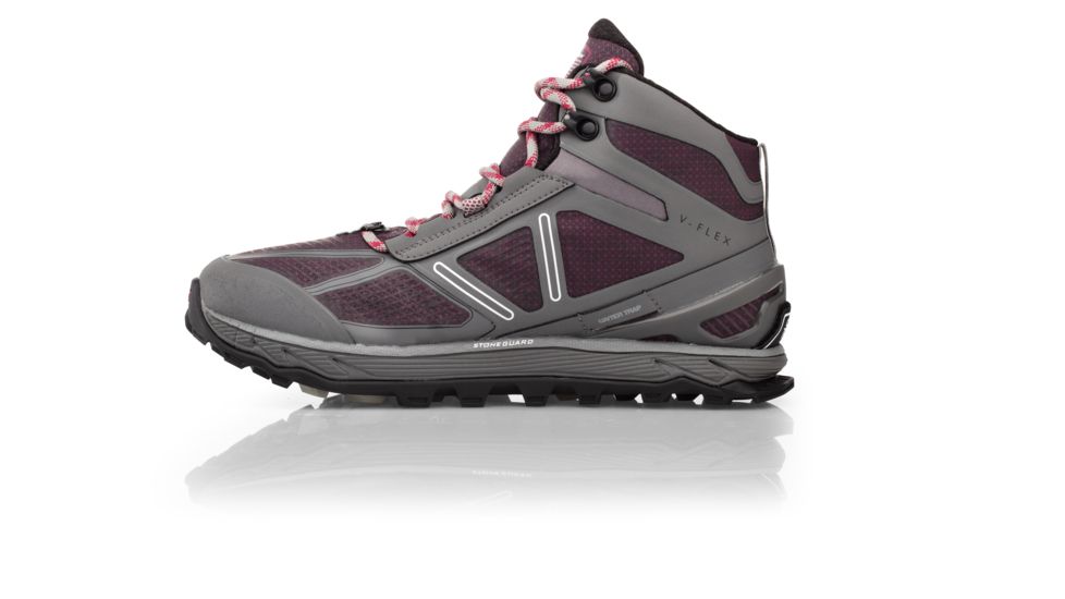 Altra Arrows Lone Peak 4 Mid RSM Trailrunning Shoes - Womens, Gray/Purple, Medium, 9, ALW1855N25409000M1
