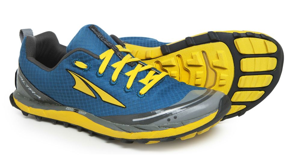 Altra Arrows Superior 2.0 Trail Running Shoe - Mens-Blue/Yellow-Medium-10.5 US