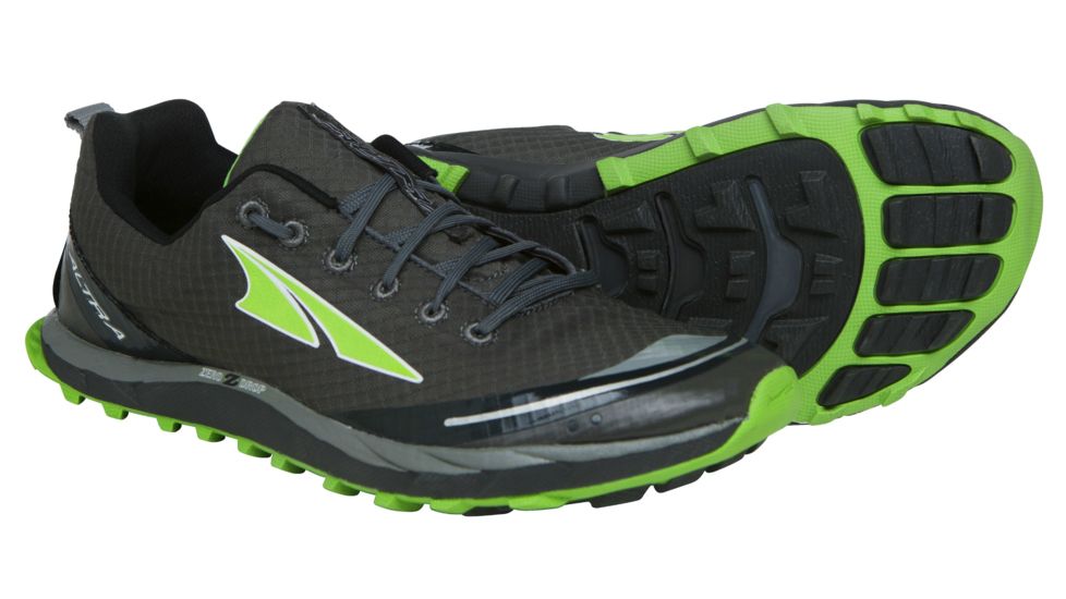 Altra Arrows Superior 2.0 Trail Running Shoe - Mens-Gray/Green-Medium-10 US