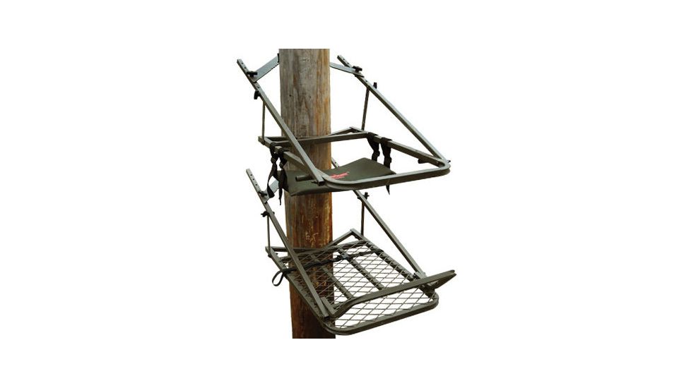 Amacker Outdoors Climb &amp; Carry Deer Thief Tree Stand/Game Cart Combo AM82021 - Tree stand configuration