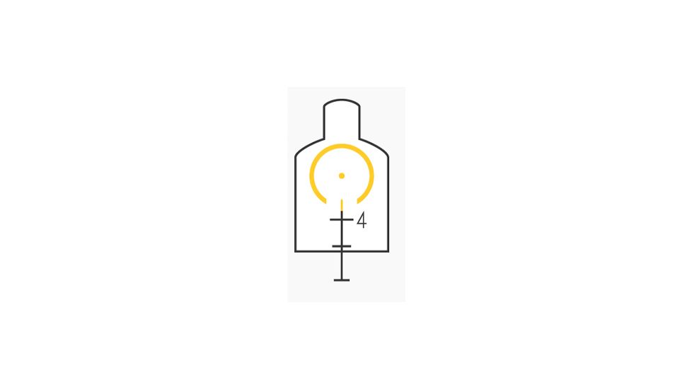 Amber Horseshoe/Dot .223 Ballistic Reticle