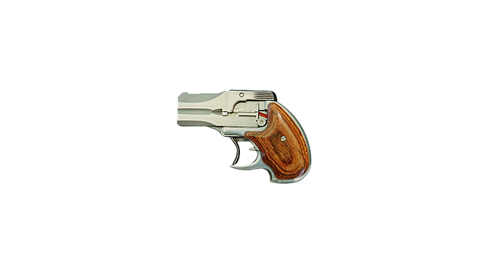 American Derringer DA-Double-Action Pistol, .38 Special, 3.3in barrel, stainless steel frame, rosewood grip, 2-barrel, blade front, 2 round magazine, AD-DA DA-.38 SP-3.3-1-FRRMPG