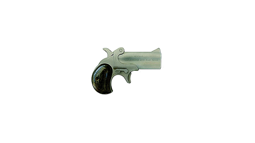 American Derringer Model-10 Pistol, .38 Special, 3in barrel, alloy frame, wood grip, 2-barrel, blade front, 2 round magazine, ADM10-.38 SP-3-1-FRRMPG