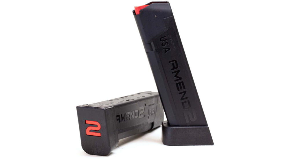Amend2 A2-17 Mod-2 Magazine, Glock G17, 9mm Luger, 18 Round, Black, A2GLOCK17BLK-18RD