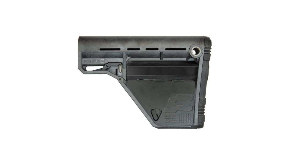 Amend2 AMS Modular Mil-Spec Carbine Carbon-Reinforced Full Storage Model AR-15 AR Collapsible Buttstock, Black, A2AMSFULLCBN