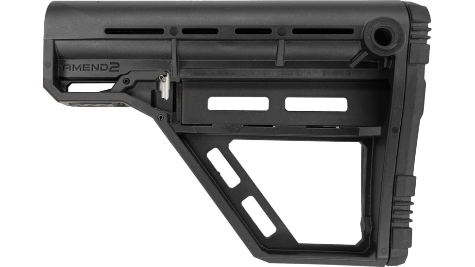 Amend2 AMS Modular Mil-Spec Carbine Stock, Base Model, Black, A2AMSBASEBLK