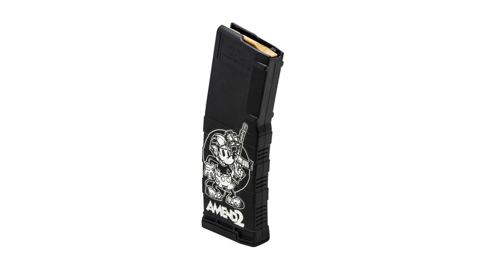 AMEND2 AR-15/M4/M16 5.56X45MM NATO/.223 REM MOD-3 BLK CUSTOM PRINTED STEAMBOAT WILLIE 30/RD MAG, 556MOD3SBWL30