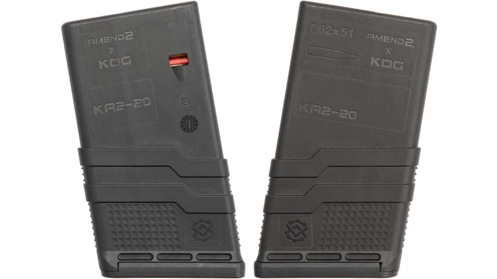 Amend2 Kinetic Development Group Mod-3 Magazine, KA2-20 SCAR 17/17S/20/20S, 7.62x51mm NATO/.308 Winchester, 20 Round, Black, SCARMOD3BLK20-20RD