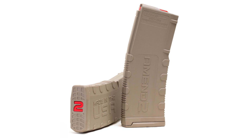 Amend2 Mod-2 Magazine, AR-15/M4/M16, 5.56x45mm NATO/.223 Remington, 30 Round, Flat Dark Earth, 556MOD2FDE30-30RD