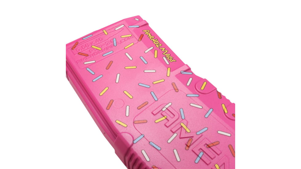 Amend2 Sprinkle Donut Mod-2 Magazine, AR-15/M4/M16, 5.56x45mm NATO/.223 Remington, 30 Round, Pink, 1 Pack, Polymer, 556SPRINKLE30-30RD