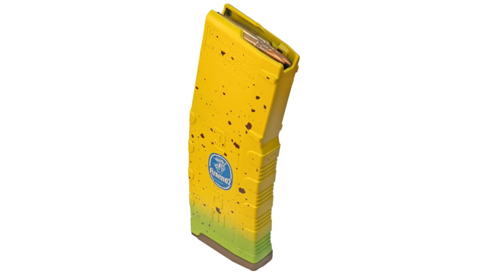 Amend2 Mod-2 Magazine, AR-15/M4/M16, 5.56x45mm NATO/.223 Remington, 30 Round, Yellow, 556BANANA30-30RD