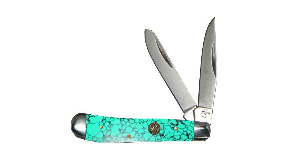 American Buffalo Knife Abkt Roper Series Stone Peanut Peanut 2-blade Sea Foam