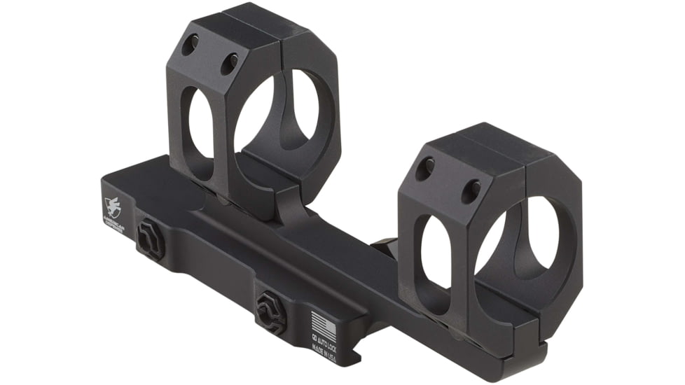 American Defense Manufacturing 2in Offset, 20MOA. 34mm Dual Ring Scope Mount w/ 1/2in Titanium GI Bolts, Black, Small, AD-RECON-20MOA-34-TGIB