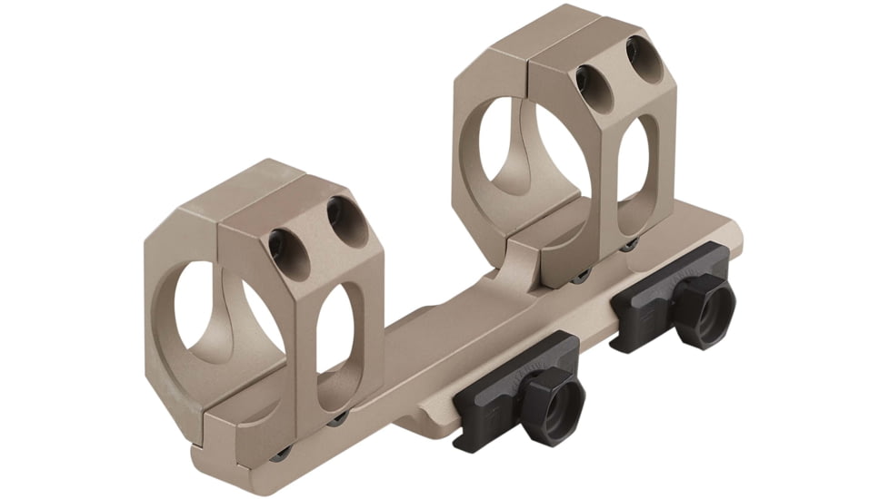 American Defense Manufacturing 2in Offset, 20MOA. 34mm Dual Ring Scope Mount w/ 1/2in Titanium GI Bolts, Flat Dark Earth, Small, AD-RECON-20-MOA-34-FDE-TGIB