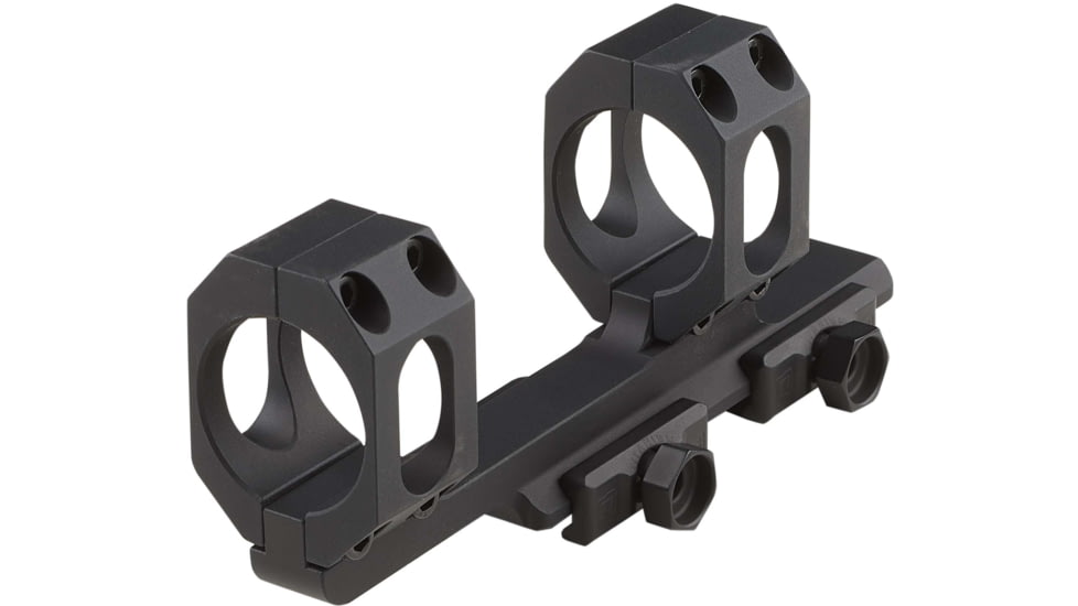 American Defense Manufacturing 2in Offset - 34mm Dual Ring Scope Mount w/ 1/2in Titanium GI Bolts, Black, Small, AD-RECON-34-TGIB