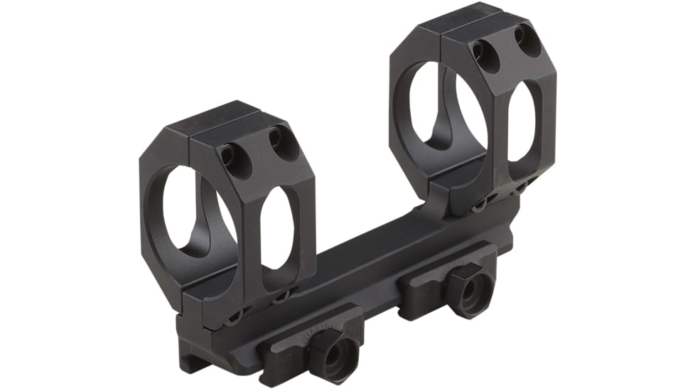 American Defense Manufacturing 30mm Straight Up Dual Ring Scope Mount w/ 1/2in Titanium GI Bolts, Black, Small, AD-RECON-S-30-TGIB