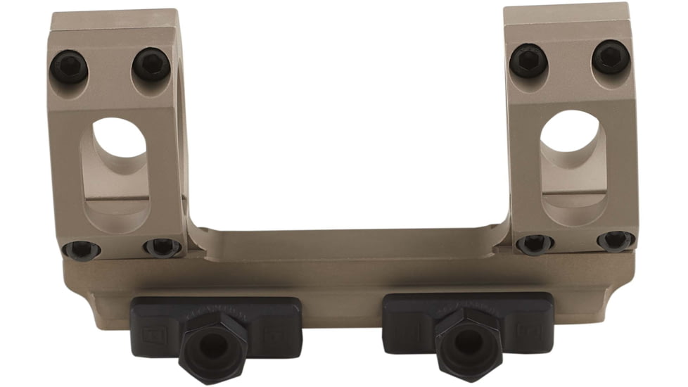 American Defense Manufacturing 30mm Straight Up Dual Ring Scope Mount w/ 1/2in Titanium GI Bolts, Flat Dark Earth, Small, AD-RECON-S-30-FDE-TGIB