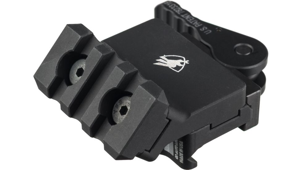 American Defense Manufacturing 45 Degree Offset Mount, 3in, Standard Lever, Black, AD-45-3R STD