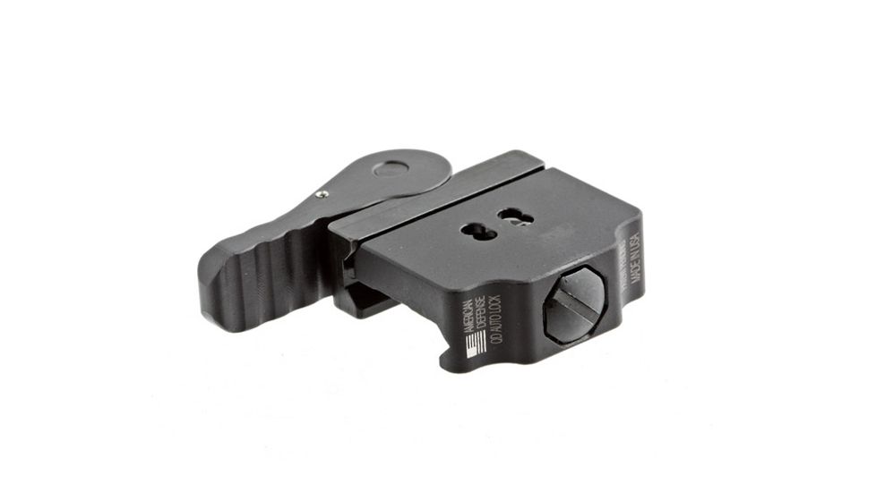 American Defense Manufacturing AD-21 Surefire Helmet Light Mount, Standard Lever, Black, AD-21 STD