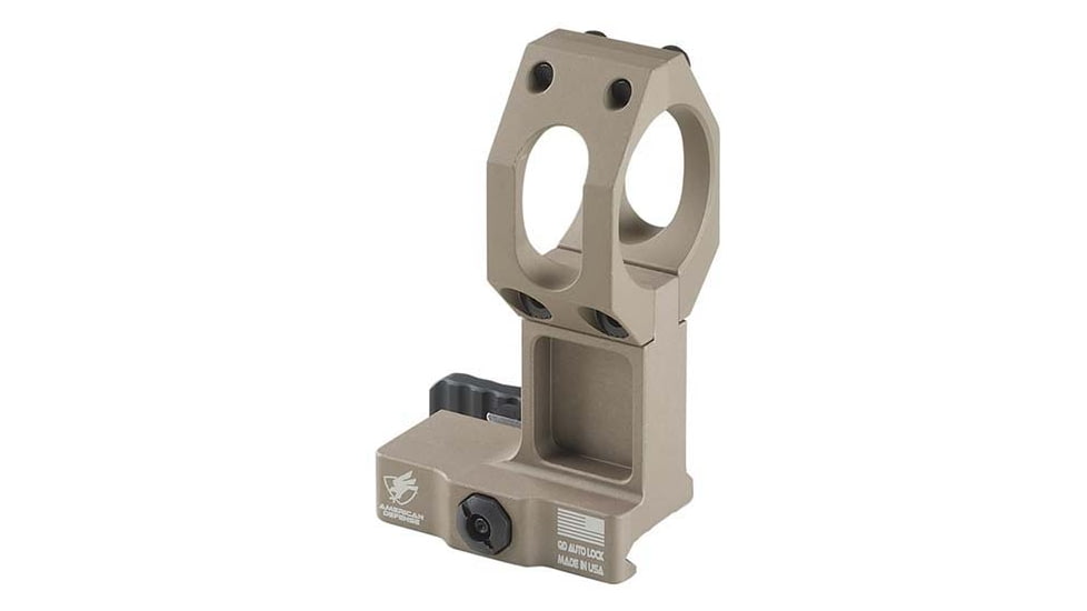 American Defense Manufacturing AD-68 Aimpoint M68/CompM2/Pro Red Dot Sight Mount, Titanium QD Lever, Flat Dark Earth, 2.33 in, AD-68-NV-FDE-TL