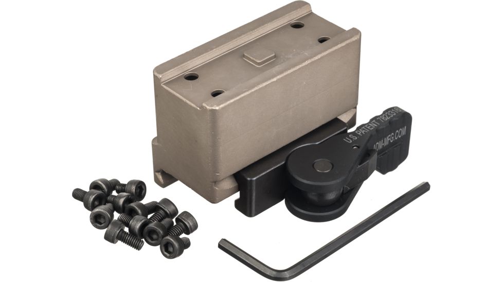 American Defense Manufacturing Aimpoint T1 Micro Mount 1 Piece Lower 1/3rd Co-Witness, Tactical Lever, Flat Dark Earth, AD-T1-11 TAC R FDE